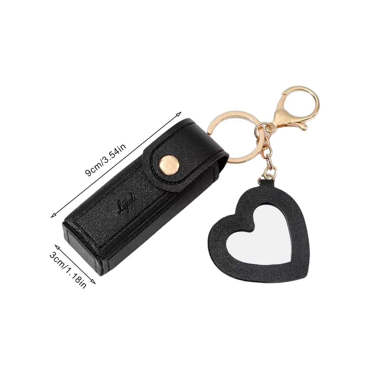 Amazon | 口紅キーホルダー リップケース ミニハートミラ+キーホルダー